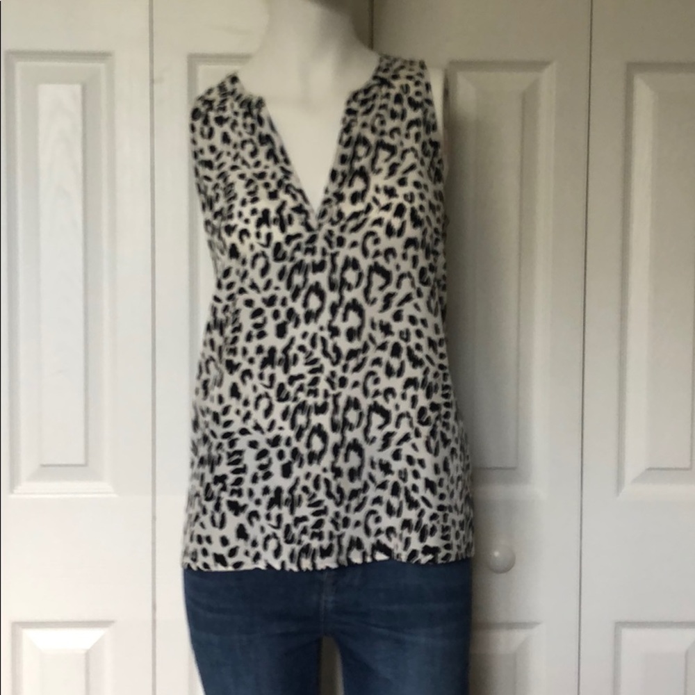 Joie silk Tank with sheer back - Leopard